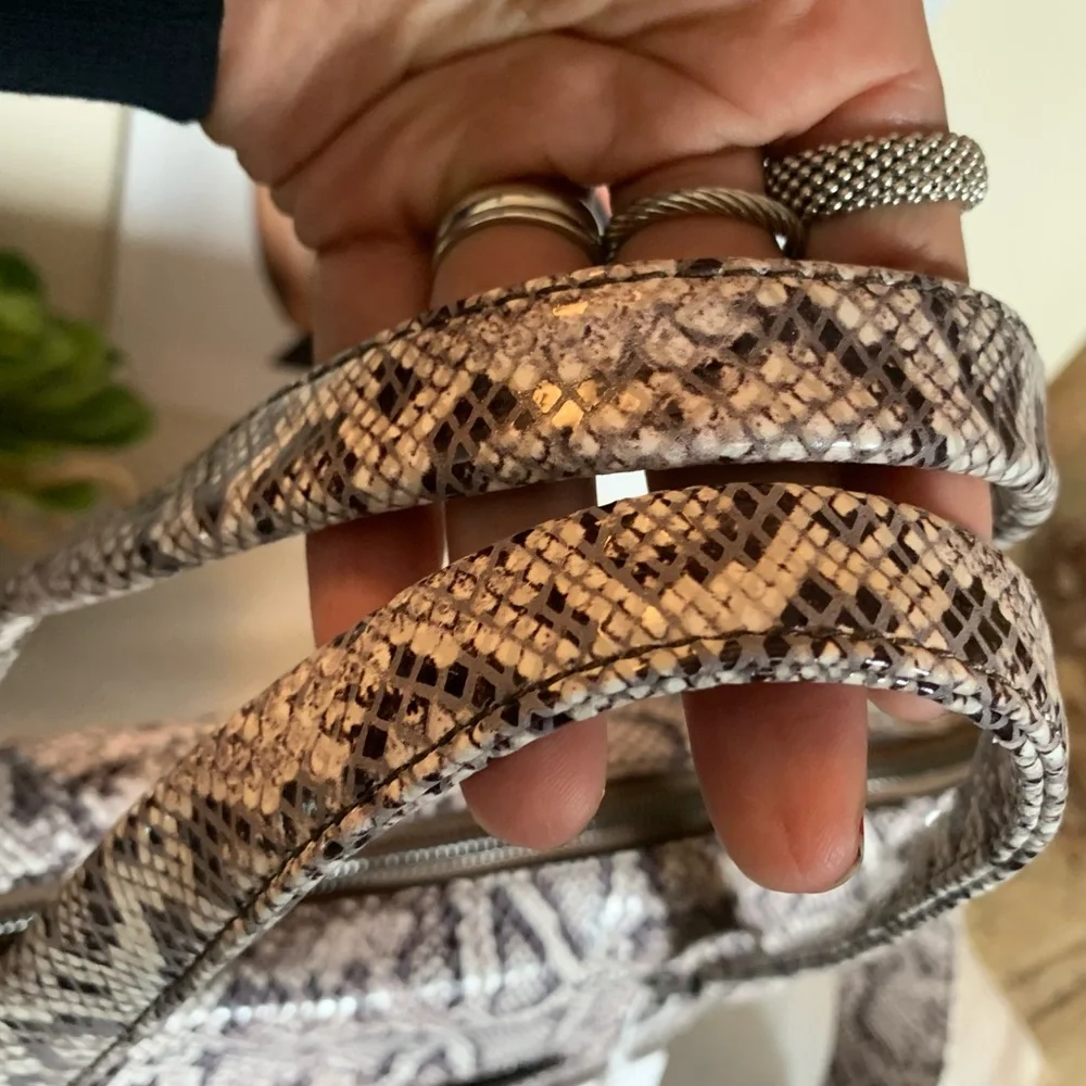 Hammitt Daniel Snake Skin Black/White Bag Size Medium